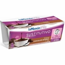 Crema de chocolate sustitutiva Bimanán Línea sin gluten pack de 2 unidades de 210 g.