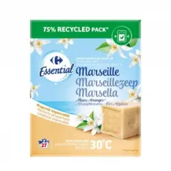 Detergente en polvo con jabón de Marsella Carrefour Essential 27 lavados.