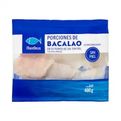 Porciones de bacalao sin piel MareDeus ultracongeladas Paquete  kg