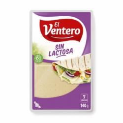 Queso tierno en lonchas El Ventero sin lactosa 140 g.