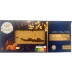 Turrón blando crujiente Carrefour Sensation sin gluten 150 g.