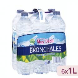 Agua mineral Bronchales mediana 6 botellas X 1 L
