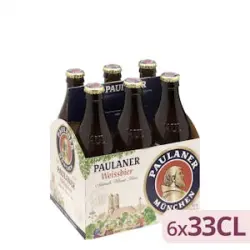 Cerveza de trigo Paulaner 6 botellines X 330 ml