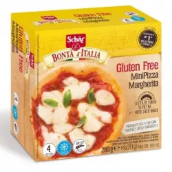 Mini pizza margarita Schär Bontá d´Italia sin gluten pack de 4 pizzas de 70 g.
