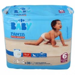 Pants optima adsorption My Carrefour Baby T6 (+16 kg) 36 ud.