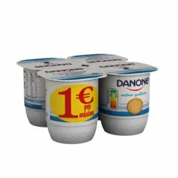 Yogur con sabor a galleta Danone pack 4 unidades 120 g.