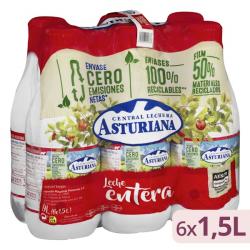 Leche entera Asturiana 6 botellas X 1.5 L