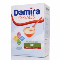 Papilla infantil desde los 5-6 meses multicereales fos Damira sin lactosa 600 g.