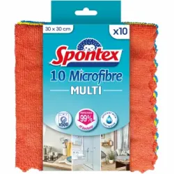 Set de 10 Bayetas Microfibra Multiuso SPONTEX