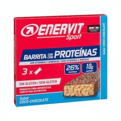 Barrita con proteínas Enervit Sport sabor coco y chocolate Caja 0.12 kg