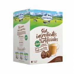 Café con leche en cápsulas Central Lechera Asturiana compatible con Dolce Gusto 16 unidades de 10 g.