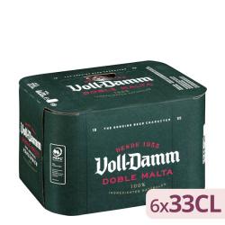 Cerveza doble malta Voll-Damm 6 latas X 330 ml