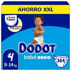 Pañales Dodot bebé-Seco XXL T4 (9-14 kg.) 164 ud.