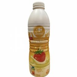 Yogur líquido fresa y plátano Carrefour Classic ́sin gluten 1 kg.