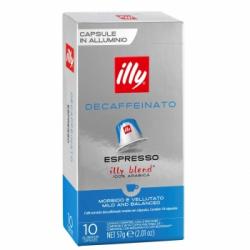 Café espresso descafeinado en cápsulas Illy compatible con Nespresso 10 ud.