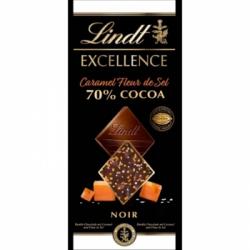 Chocolate 70% negro con caramelo y toque de sal Lindt Excellence 100 g.