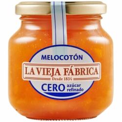 Mermelada de melocotón cero azúcar refinado La Vieja Fábrica sin gluten 280 g.