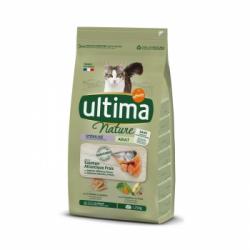 Pienso de salmón para gato adulto esterilizado Ultima Nature Cat 1,25 kg.