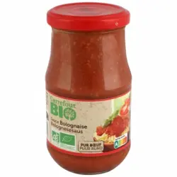 Salsa boloñesa ecológica Carrefour Bio tarro 350 g.