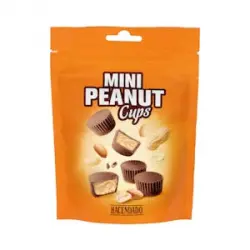 Bombones de chocolate con leche Mini Peanut Cups Hacendado relleno de crema y pedazos de cacahuete