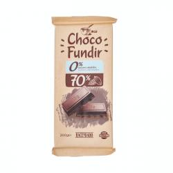 Chocolate negro 70% cacao fundir Hacendado 0% azúcares añadidos Tableta 0.2 kg