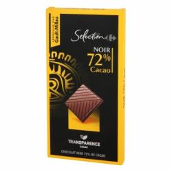 Chocolate negro 72% Carrefour Selección 80 g.