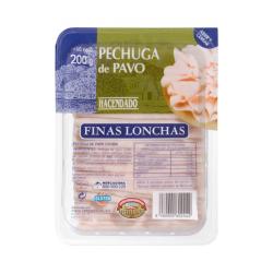 Pechuga de pavo finas lonchas Hacendado Paquete 0.2 kg