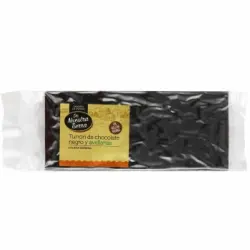 Turrón de chocolate negro y avellanas De Nuestra Tierra sin gluten 250 g.
