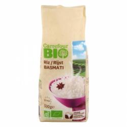 Arroz basmati ecológico Carrefour Bio 500 g.