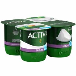 Bífidus desnatado natural Danone Activia pack de 4 unidades de 120 g.