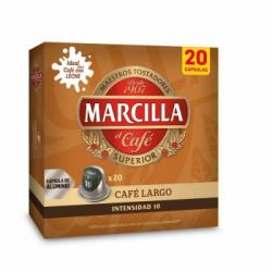 Café Largo en cápsulas Marcilla compatible con Nespresso 20 unidades de 5,2 g.