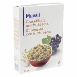 Cereales con frutos secos Muesli 750 g.