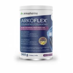Colágeno ácido hialurónico, magnesio y vitamina C sabor vainilla Arkoflex Arkopharma sin gluten sin lactosa 360 g.