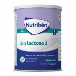 Leche infantil desde 1 día en polvo Nutribén sin lactosa 1 sin aceite de palma lata 400 g.