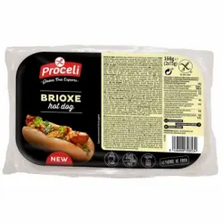 Pan hot dog Brioxe Proceli sin gluten y sin lactosa pack de 2 unidades de 75 g.