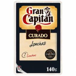 Queso curado en lonchas Gran Capitán 140 g.