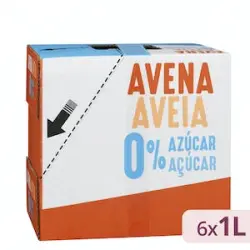 Bebida de avena Hacendado 0% azúcar 6 bricks X 1 L