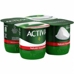 Bífidus azucarado natural Danone Activia pack de 4 unidades 120 g.