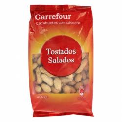 Cacahuetes tostados y salados Carrefour 400 g.