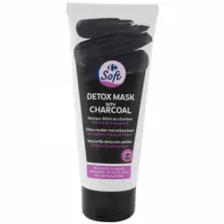 Mascarilla facial détox con carbón piel mixta a grasa Carrefour Soft 100 ml.