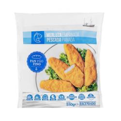 Merluza empanada pan fino Hacendado ultracongelada Paquete 0.51 kg