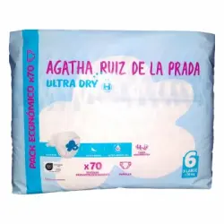 Pañales Agatha Ruiz de la Prada Ultra Dry Talla 6 (+16 kg) 70 ud.