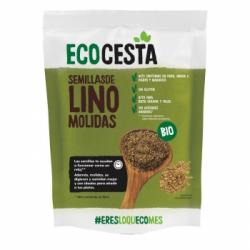 Semillas de lino molidas sin azúcar añadido ecológicas EcoCesta sin gluten 200 g.