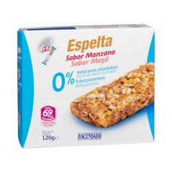 Barritas de espelta Hacendado sabor manzana Caja 0.12 kg