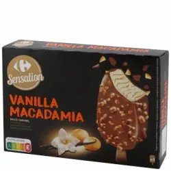 Bombón vainilla macadamia con salsa de caramelo Sensation Carrefour 4 ud.