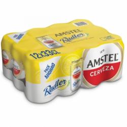 Cerveza Amstel Radler con limón pack 12 latas 33 cl.