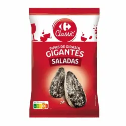 Pipas gigantes saladas Classic Carrefour 400 g.