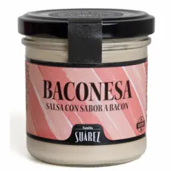 Salsa sabor bacon Baconesa Familia Suárez sin gluten tarro 135 g.
