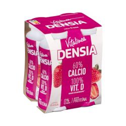 Bebida láctea de fresa Densia Forte 0% materia grasa 4 mini botellas X 0.1 kg