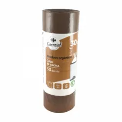 Bolsas de Basura Residuos Orgánicos CARREFOUR ESSENTIAL 30L 30 ud